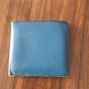 Louis Vuitton Blue Epi Leather Men's Wallet